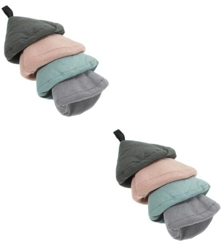 Alipis 3 Set Cappello Da Vaso in Tessuto Semplice Coperchio Della Padella Copertura Della Del Bollitore Presina Triangolare Organizzatori Di Dispensa Mini Wok Stoffa 4 Pezzi*3