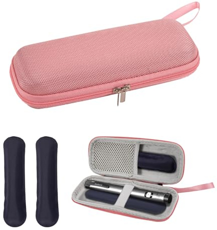 Bolsa isotérmica de insulina con 2 acumuladores de frío, bolsa para diabéticos TSA para Pen,Epipen,Jeringas, Accesorios para diabéticos,Enfriador diabético para Viaje, Bolsa aislante para diabéticos