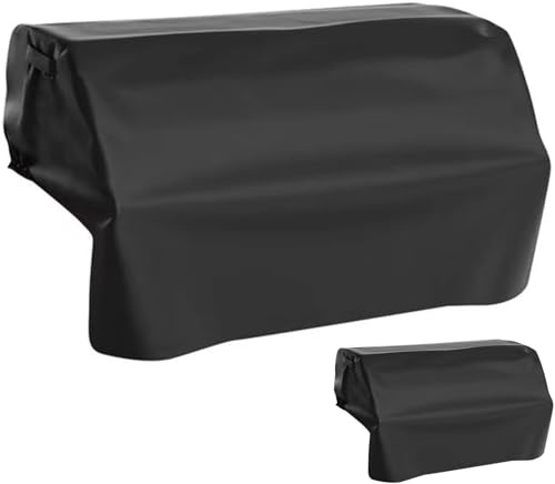 Generico Cubiertas para barbacoa impermeables y cortavientos para barbacoa empotradas con revestimiento impermeable para barbacoa de exterior