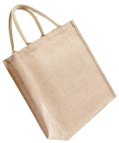 SAFIGLE Jute-tragetasche Für Einkauf Und Aufbewahrung Mit Wasserdichter Pe-folie Innen Robust Und Handlich Für Täglichen Gebrauch
