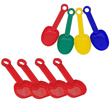 Hohopeti 8 pièces Pelle et Pelle à Sable pour Garçon Fille pour Plage et Bac à Sable Poignée Courte de Outils Sûrs PP Cadeau pour Garçons et Filles Couleur Aléatoire Couleur Aléatoire