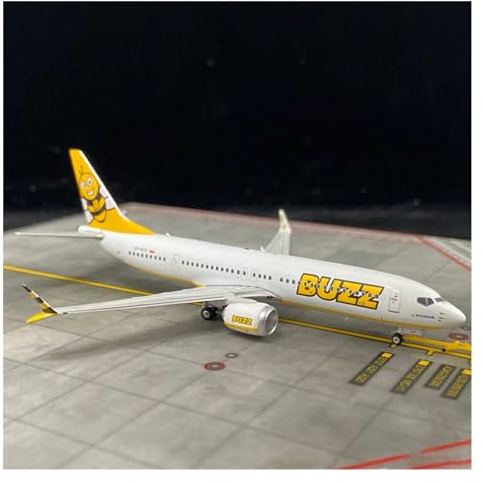 Metal Fundido A Presión, Escala 1 400 para B737-MAX8 MAX 8 SP-RZA Buzz Ryanair, Modelo De Avión, Colección Juguetes Kit de Juego de Pasatiempo