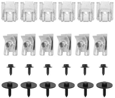 DUZEPA 24 Pcs Underrun Protection Screws Clip for Mercedes C Class W211 W203 W204 S204 S203 E Underbody Screws Underbody Bracket Mounting Sheet Nut