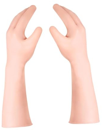 BELLIFFY Moisturizing Long Gloves Hand Care Skin-Colored Anti-Cracking Gloves for Women Waterproof Soft Hand Protection Covers Suitable