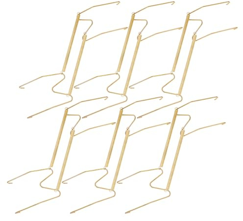 Hemobllo 6 pièces Lot de Crochets Muraux Invisibles Acier pour Assiettes Décoratives Supports Forme de W Robustes pour Suspension Murale Art et Vaisselle Fixation Murale Pratique et