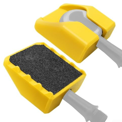 Oniissy Adaptadores de pedal de bicicleta sin clip para pedales, convertir en pedales planos, par de plástico con dentado antideslizante para borde y textura esmerilada, 60 x 60 x 23,5 mm, (amarillo)