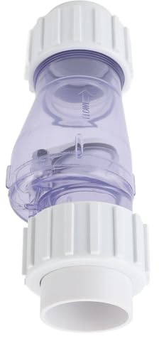 SUPYINI Clapet Anti-Retour de Piscine, Clapet Anti-Retour de Piscine Transparent de 1,5 Pouces avec Eau Claire et Visible, pour Pompe de Piscine et équipement de Spa
