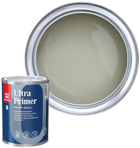 TIKKURILA Ultra Primer - High Performance Matt Primer Paint For Exterior Wood - 1 Litres Flannel J446