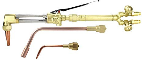SÜA - Heavy Duty Oxy-Fuel Torch Replacement for Victor with Check Valves + Cutting & Heating Tips (Acetylene)