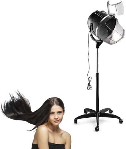 GOPLUS Profi Trockenhaube für Haare, 1050W Haartrockner mit 125-160cm höhenverstellbar, Haartrockenhaube Salon Friseur mit 60min Timer & 40-75℃ Temperaturregelung, für häusliche Pflege & Friseursalons