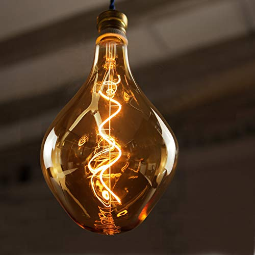GBLY 1× LED Glühbirne Große Unregelmäßige E27 3W Glühlampe in | Ungewöhnlicher Form Pendelleuchte 2200K Warmweiß Dekorative Goldfarbe Beleuchtung für Haus Café Bar Restaurant Nicht dimmbar