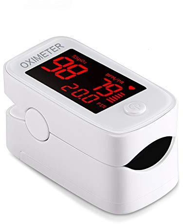 Asoway Saturimetro Da Dito con Display a LED, Letture Immediate Utilizzato per Frequenza Del Polso(PR) e La Saturazione di Ossigeno(SpO2), Pulsossimetro da Dito per Adulti e Bambini