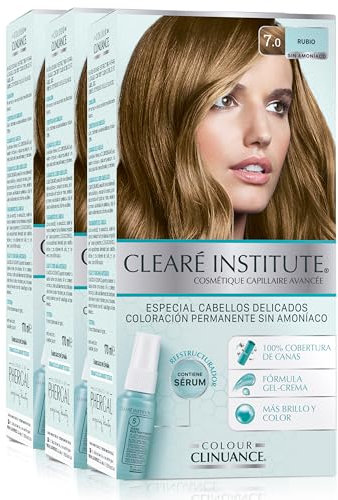 Colour Clinuance | Permanent färgning för skonsamt hår | Ammoniakfri | Intensiv färg, 100 % täckning | Dermatologiskt testad | 7,0 Blond (x3)
