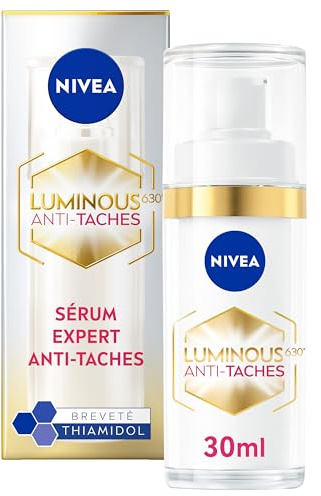 NIVEA Luminous 630 Sérum Correcteur — Sérum visage anti-taches au Thiamidol & à l'Acide Hyaluronique — Soin visage hydratant contre l'hyperpigmentation — 30ml