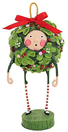 Lori Mitchell Christmas Kisses 14469 Stechpalmen-Kugel-Beeren, Polyresin, 16,5 cm, Grün