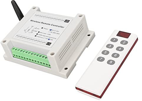 Elprico 8-Kanal-Relais-Schaltmodul, 8CH 10A DC 12V-36V Lampensteuerungs-Funkschalter-Relaismodul mit Fernbedienung für die Automatisierung