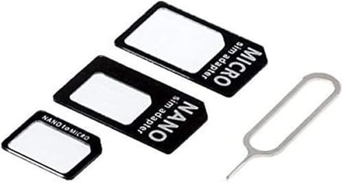 Mr. Gadget's Solutions Sim Card Adapter For All Mobile Phones 3 In 1 Pack Nano Micro Standard