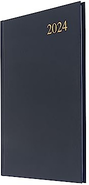 Collins Debden Essential A5-Terminplaner mit Wochenansicht 2024, kompletter Planer 2024, Tages-, Wochen- und Monatsansicht, (A5-Größe, Blau)