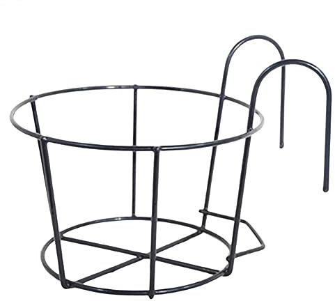Jardiniere balcon Supports de fer for plantes suspendues Support de fleurs Clôture murale Preuve extérieure Support de pot de plantes à forte charge for balcon Pot suspendu plante interieur ( Color :