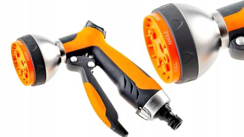 SCHMITH Metall Gartenpistole 7 Funktionen Gartenbrause Handbrause Spritzbrause - Anpassbarer Wasserstrahl für präzise Bewässerung
