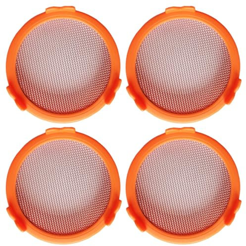 4 Stück Sprossenglas Deckel, Edelstahl Keimglas Deckel 86 mm Keimglas Siebdecke für Wide Mouth Einmachglas, Sprossenglas Ersatzdeckel für Hülsenfrüchte, Brokkoli, Luzerne, Samen (86mm)