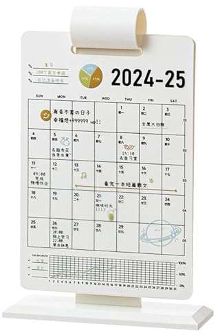 Calendrier de table - de bureau esthétiques modernes pour la ferme | bureau créatif Décorations pour la maison Calendrier mensuel hebdomadaire quotidien de table de soggio