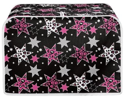 Toaster-Abdeckungen für 4 Scheiben, Blume mit schwarzen Katzen, für Küche, kleine Geräte, staubdicht, waschbar, Brotbackmaschinen-Abdeckung, Toaster-Abdeckungen für Damen