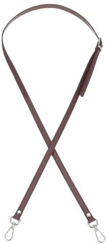 PATIKIL Schulterriemen Leder Ersatz 1.2x120cm Handtaschengurt PU Verstellbarer Schulter Crossbody Ersatzgurt mit Silber Hardware für Handtaschen Schultertasche, Dunkelbraun