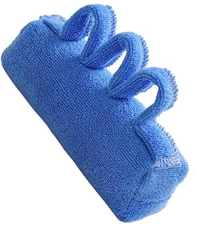 Vaguelly Separador de Dedos Adecuado para Rehabilitación de Manos Empuñadura Ergonómica de Tejido Azul Fácil de Limpiar y Lavable en Pacientes Ancianos y Postrados