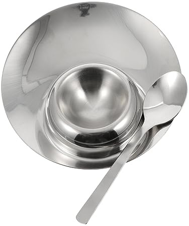 POPETPOP Portauova in Acciaio 304 Portauova Sode Robusto Cucchiaio Per Colazione, Vassoio Porta Uova Per Cucina e Ristoranti