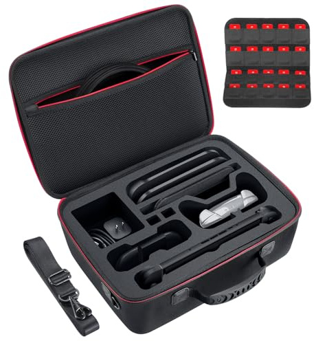 Zadii Protective Carrying Case Compatible with Nintendo Switch 2, Travel Bag Holds Switch 2 Console, 20 Games, Dock, Pro Controller, Joy-con Grip, Power Adpater, Cables and Other Accessories