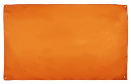 AZ FLAG Bandera Unicolor naranja 150x90 cm con 4 ojales, bandera de color naranja para balcón o pared