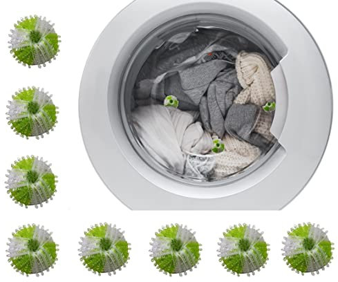 Lissek 8 Stück Waschbälle Fusselbälle Flusenbälle Fusselfänger für Waschmaschinen