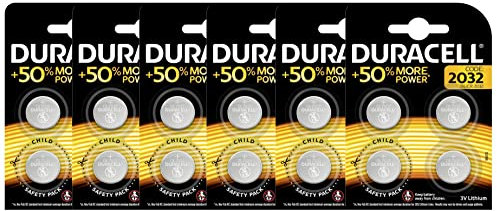 Duracell Pilas botón de Litio 2032 de 3v, Caja con 6 Paquetes de 4 Pilas (Total 24 Pilas)
