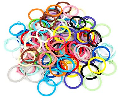 Anillos De Llavero Redondos Planos Kit Para Hacer Llaveros Con Anillas Partidas Planas Anillo Partido De Metal Para Llave De Coche Bricoraje Hogar Decoración De Manualidades 50pcs Color Al Azar