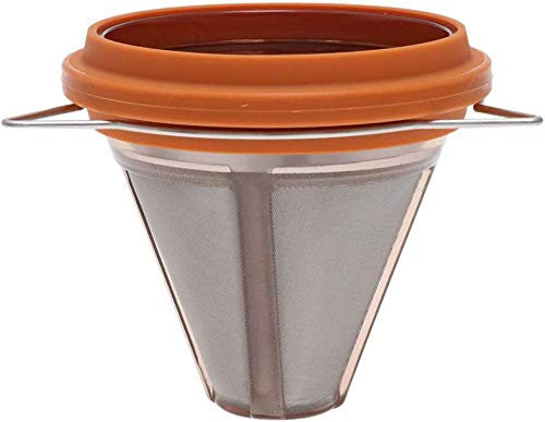 Passoire à café, réutilisable, en acier inoxydable, filtre à café pratique, pour tasses individuelles, cafetière, cafetière, goutteur pour café à la maison
