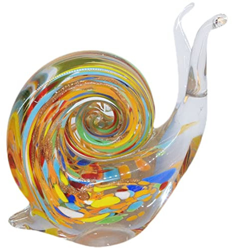 Beavorty Snail Glass Ornament Kreative Dekoration Für Zuhause Und Garten Niedliche Schneckenfigur Für Tisch Und Design Handgefertigt Als Für Wohnung