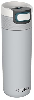 Kambukka Thermobecher 500ml - Kaffeebecher to go aus Edelstahl - Auslaufsicher & dicht - Isolierbecher, Travel & Coffee mug - hält 9h heiß/ 18h kalt - Modell ETNA UNCERTAIN GREY