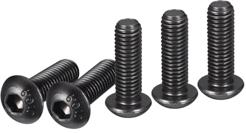 DTGN M10-1.5x30mm Vis à Tête Cylindrique à Six Pans Creux 10 Pièces Convient pour les Machines Acier au Carbone Oxyde Noir Fixations à Filetage Complet à Entraînement Hexagonal