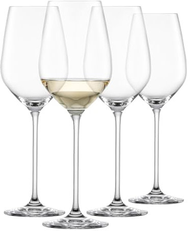 SCHOTT ZWIESEL Copas de vino blanco Fortissimo (set de 4), elegantes copas para vino blanco, copas de cristal Tritan aptas para lavavajillas, fabricadas en Alemania (art. nº. 123684)