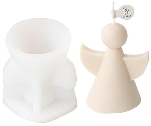 HiyyFloy Ange Silicone Moule Moulage Moules 3D Ange Bougie Résine Moule Résine Époxy Moule Artisanat Aromathérapie Moule pour Faire des Savons