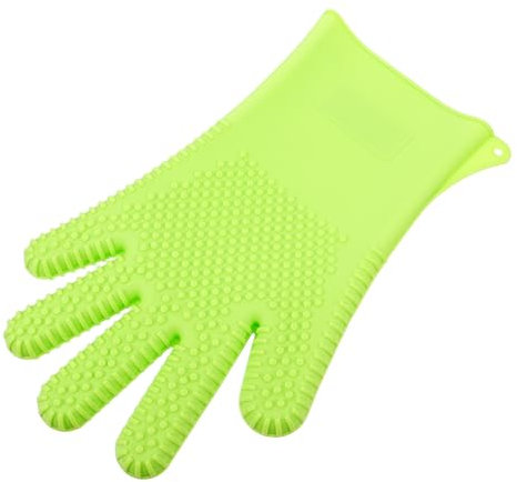 FOMIYES Guanti Termici in Silicone Per Styling Dei Capelli Guanti Da Forno Extra Grandi Con Puntinatura Per Cucinare e Barbecue Che Isolano Calore