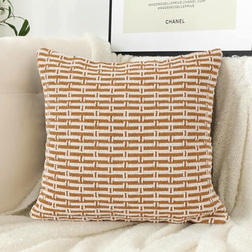 LOMOHOO Funda de cojín decorativa de estilo bohemio, de 30 x 50 cm, color beige, para sofá o cama, funda de cojín tejida de algodón con borlas para sala de estar, oficina, coche, almohada lumbar