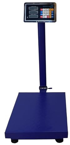 SIMPLETEK - Bilancia da Banco Elettronica con Batteria Integrata Ricaricabile Fissa Negozio | Max 300Kg con Display Con Ruote