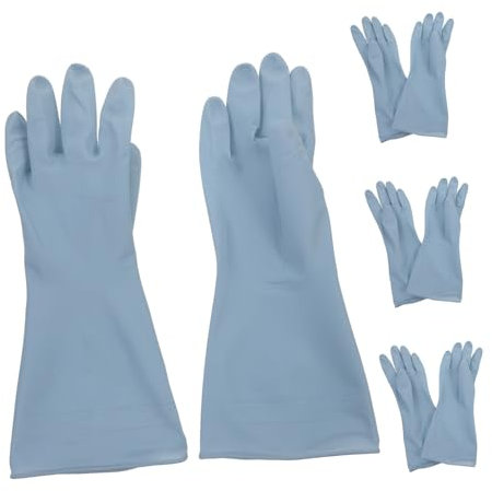 HOLIDYOYO 4paare Waschhandschuhen Für Küche Wiederverwendbare Reinigungshandschuhe Zum Geschirrspülen Große Spülhandschuhe Für Schüsseln Töpfe Und Pfannen Handschuhe Zum Wäschewaschen Und Le