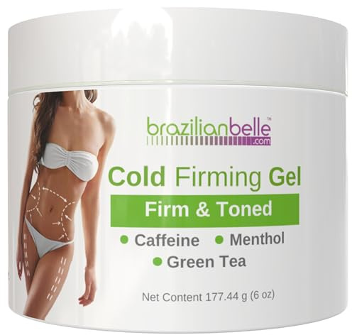 Brazilian Belle Cold Firming Gel - Skin Tightening & Anti Cellulite Gel with Caffeine - Advanced Skin Firming & Body Firming Cream for Loose & Sagging Skin