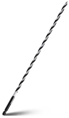 WOBLLMX 3/8 x 12 Auger Drill Bit for Wood,Hex Shank Tri Flute Drill Bit