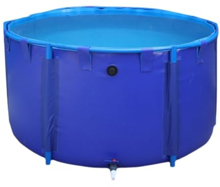 Genérico Lona Plegable Grande para Piscina elevada, Estanque de Peces - Lona Gruesa y Duradera para riego agrícola al Aire Libre, diseño de Marco Redondo (2 x 2 x 0,8 m)