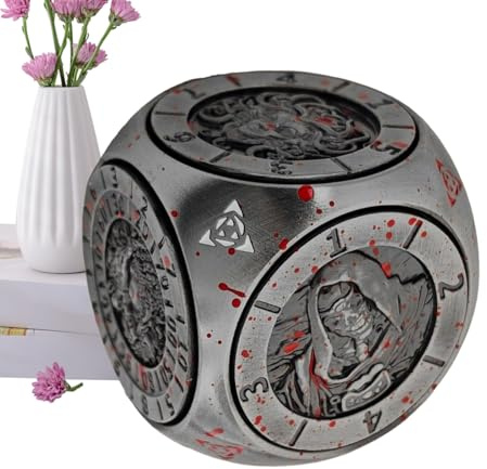 Woalopted Dadi per Giochi di Ruolo - Set di Dadi Spinner in Metallo con 6 Facce | Leggeri Per Riunioni Per Libero Casa Famiglia Bar Giochi