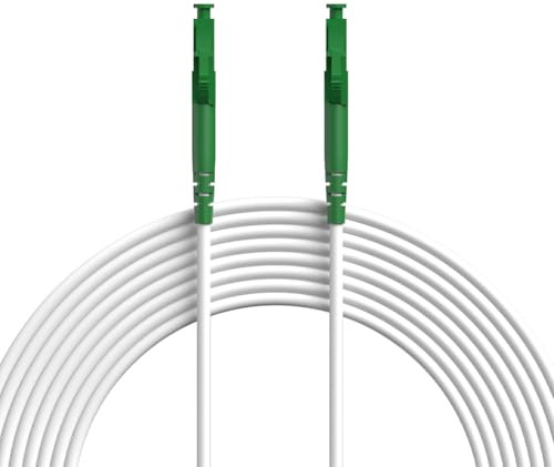 OFFCUP Cable Fibra Óptica, 15m Cable de Fibra Óptica LC/APC a LC/APC Monomodo Simplex LSZH, Compatible con Telekom, Vodafone, 1&1, M-net y FRITZ!, Transmisión de Datos Estable
